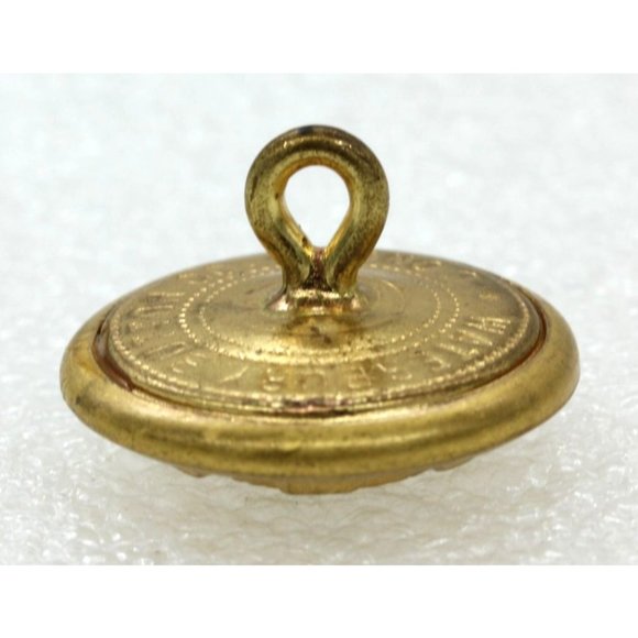 Set of 6 WATERBURY vintage Military Marching band, harp, lyre buttons brass NOS - Picture 4 of 5